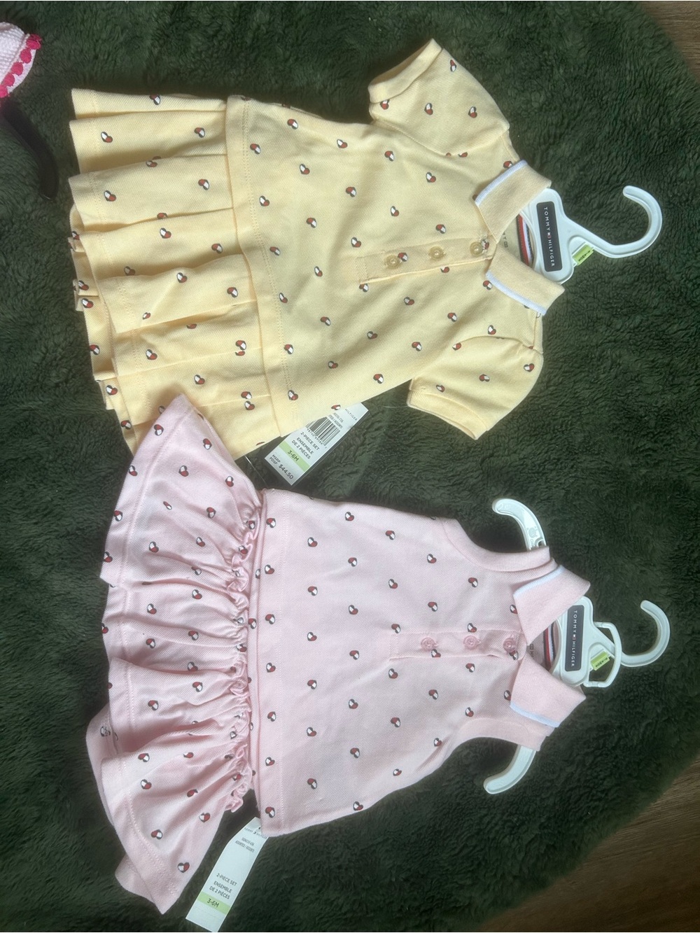 Tommy Hilfiger Yellow & Pink Polo Ruffle Dress Set